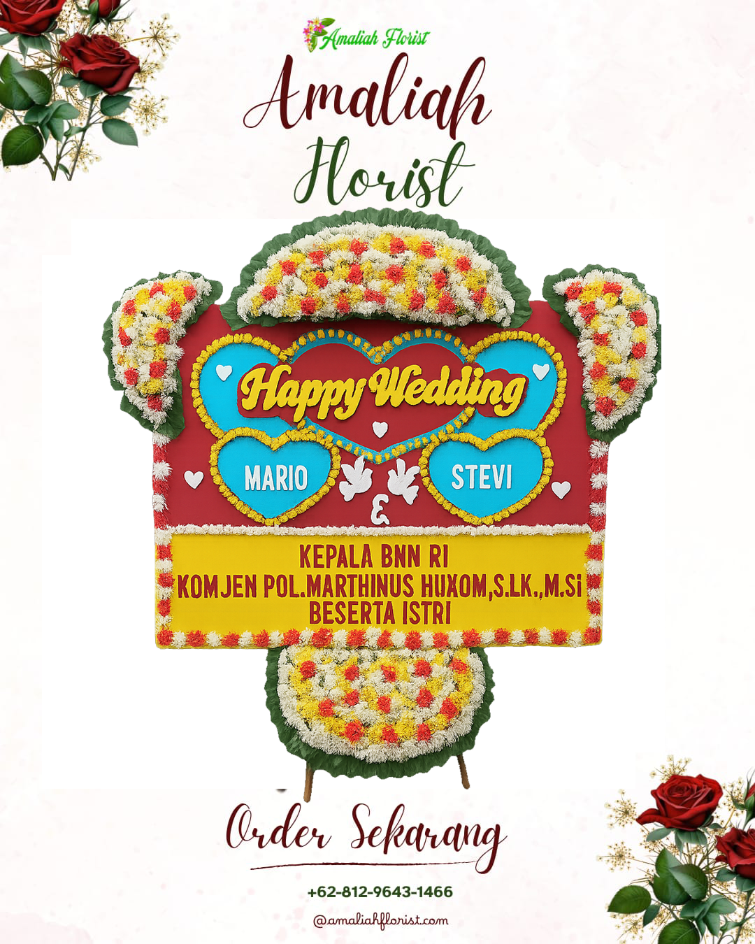 Papan Bunga Pernikahan Sawangan